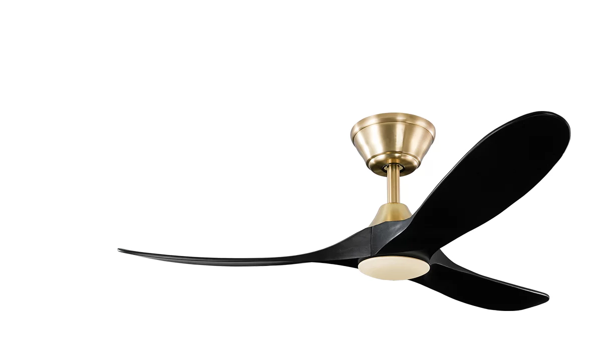 Milano Slider Mini Burnished Brass With Black Blade With Dimmable Led Light